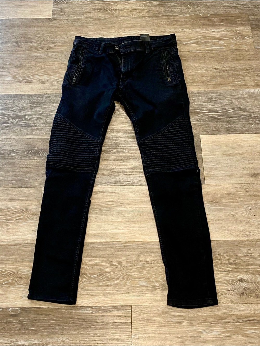 H&M Black Skinny Moto Jeans